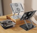 Support PC portable rotatif 360° avec ventilateurs de refroidissement